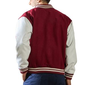 OEM/ODM Chaqueta universitaria serigrafiada personalizada para hombre Cierre de botón Estilo de carrera con logotipo frontal al por mayor - Product Image 3