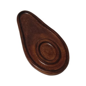 Antique Oval Wood Serving Platter Hand-<b>Carved</b> Walnut Mango Wood Unique Home Decoration for Christmas Snack Dry Fruit for <b>Candle</b> - Product Image 3