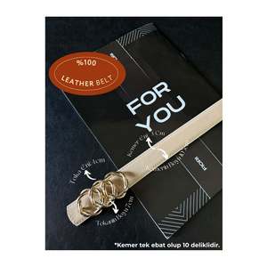 Genuine <b>Domed</b> Leather Combined <b>Ring</b> Buckle Women's Trouser Belt, Jacket Belt, Dress Belt - Beige - Product Image 1