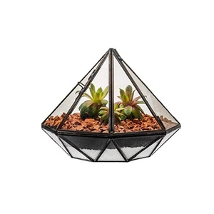 Centros de mesa de cena, decoración del hogar, Terrario de cristal para florero o contenedor de plantas, terrario - Product Image 1