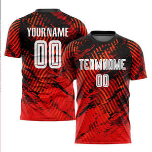 Conjunto de camiseta de fútbol de poliéster 100% transpirable de secado rápido para hombre, uniforme de fútbol de equipo con logotipo personalizado y mangas cortas - Product Image 3