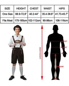 Shemax Trachten Shorts pour hommes Lederhosen Shaded Grey OEM Custom New Bavarian Oktoberfest Lederhosen - Product Image 3