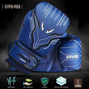 Guantes de Boxeo de Piel Sintética PU Ligeros al por Mayor, Guantes de Entrenamiento MMA con Palma de Malla Transpirable y Correa para la Muñeca, Guantes de Sparring Personalizados para Exteriores - Product Image 3