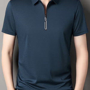 Nuevo Polo Personalizado para Hombre, Estilo Verano, Edición Delgada, a la Moda, Corte Ajustado, con Cierre y Rayas, Diseño Personalizado - Product Image 2