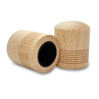 Bouchons de bouteille de parfum en bois en gros en forme de boule naturelle bouchons de bouteille de parfum en verre artisanat prix bon marché
