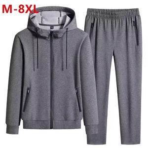 Ensemble de survêtements à capuche personnalisés 2 pièces pour hommes et femmes - Unisexe 100% coton Taille élastique Vêtements de sport - Product Image 3