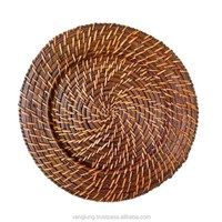 Sous-verre décoratif en rotin/herbe de mer, écologique, personnalisable en couleur et taille, design moderne pour tables à manger, Vietnam