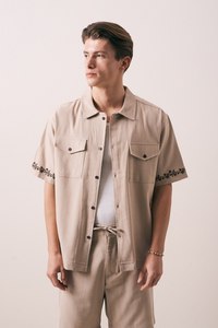 Men <b>Short</b> <b>Sleeve</b> Shirt – Casual & Summer <b>Button</b>-<b>Up</b> Shirt for Daily & Streetwear | Wholesale | Made in Turkey - Product Image 2