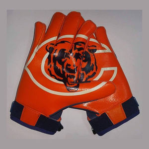 Logo personnalisé Gants de football américains en cuir synthétique respirants et durables pour adultes et jeunes - Product Image 1