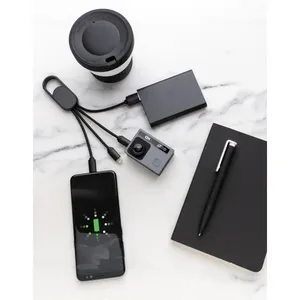 Accessoire de gestion de câbles 4-en-1 personnalisé avec mousqueton pour l'organisation des gadgets - Product Image 4