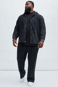 New Street Homme Hiver À Capuche Slim Fit Broderie Colorblock Satin-Doublé À Capuche Cordon Survêtement Joggers Respirant Rue - Product Image 2