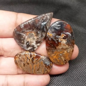 Gran oferta, piedra de cabujón de ágata pulida marrón Natural de alta calidad para anillos, colgantes, joyería artesanal disponible al por mayor - Product Image 1