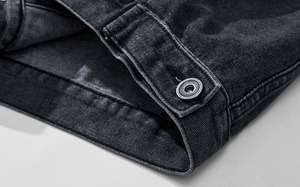 Veste en jean délavée pour homme, coupe ample, dégradé, style décontracté, streetwear, vêtement d'extérieur pour homme et femme, style vintage tendance - Product Image 3