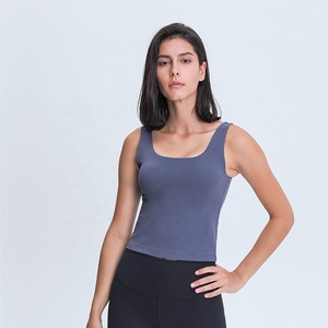 Camiseta sin mangas con estampado de logotipo personalizado de alta calidad para mujer, camiseta sin mangas de algodón suave transpirable con cuello redondo para mujer - Product Image 5