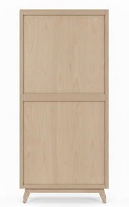 Armario de Tres Secciones con Puertas Corredizas y Paneles de Madera en Madera de Mango Natural - Product Image 3