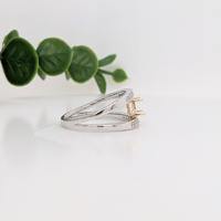 10x8mm Ovaler Hochwertiger Umweltfreundlicher 14k Vergoldeter Prong-Setting Halbmontierter Ring aus 925 Sterling Silber Bleifreie Schmuckkomponenten
