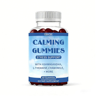 Gummies apaisantes pour le sommeil 5-en-1 : L-Théanine, Ashwagandha, GABA, Camomille, Mélisse