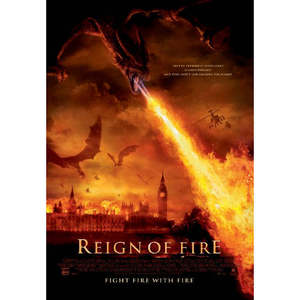 Modern Style Reign of Fire <b>Poster</b> Made of Paper for Wall Decor - Product Image 1