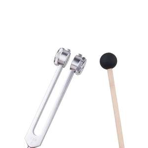 Tenedor de afinación de aluminio de grado clínico 128 Hz con martillo de silicona, tenedores de afinación sensoriales nerviosos, fuente de alimentación eléctrica - Product Image 2