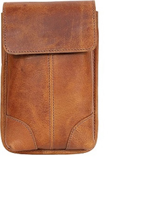 Small Leather Mobile Pouch Phone Wallet Purse for Men Loop Holster Case
