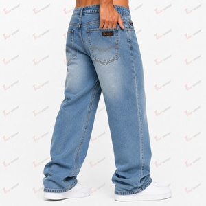 Jeans de Mezclilla Personalizados para Hombre al por Mayor, Pantalones Casuales de Corte Ajustado, Jeans de Algodón Elástico de Pierna Recta, Fábrica de Ropa de Marca Privada - Product Image 4