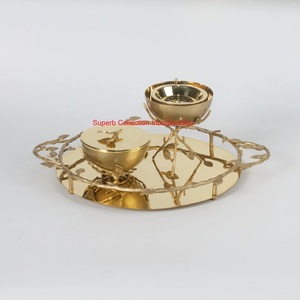 Laiton fabriqué à la main pour brûleur d'oud Lotus Design et porte-encens de brûleur Bakhoor en acier inoxydable pour les occasions religieuses - Product Image 3