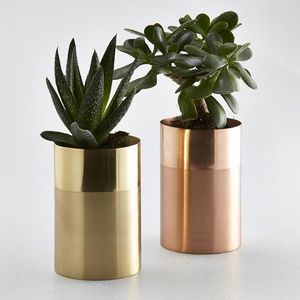 Luxury Modern Handmade Eco-Friendly Hammered <b>Gold</b> Metal <b>Planter</b> Set 2 Tall Stand Indoor Decorative Iron Flower Pot Floor Vase - Product Image 2