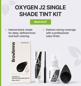 บราวเซนน่า ®   ชุดย้อมคิ้วและขนตา OXYGEN J2 สีดำ # 2.07 - Product Image 1