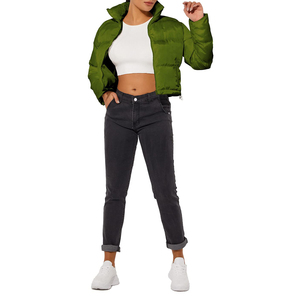 Chaqueta corta acolchada para mujer, abrigo de invierno para exteriores, transpirable con un lindo estilo cálido y dulce para ropa de invierno a la moda - Product Image 4