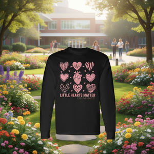 T-shirt a maniche lunghe Heart Advocate Little Hearts Matter Abbigliamento promozionale per la sensibilizzazione sulla cardiopatia infantile - Product Image 1