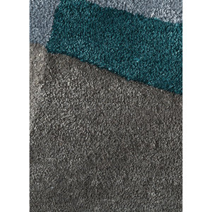 Alfombra de Lana y Viscosa Afelpada, Tejida a Mano, en Gris Sólido y Negro, para Hogar y Exposiciones, Modelo Tnq-1123 - Product Image 3