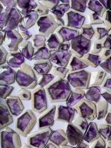 Tranche d'améthyste naturelle de haute qualité Cabochon de pierres précieuses en vrac Lot de taille de forme de mélange de qualité supérieure pour les utilisations de bijoux - Product Image 3