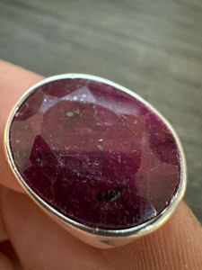 Anillo de Moda para Mujer, Chapado en Plata 925, con Rubí Rojo Genuino, Diamante Moissanita, Joyería con Piedras Preciosas Auténticas para el Dedo - Product Image 4