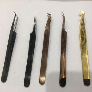 Pince à épiler professionnelle en acier inoxydable pour extensions de cils, 5 pièces, 10 mm, pointes variées, prise en main parfaite - Product Image 1