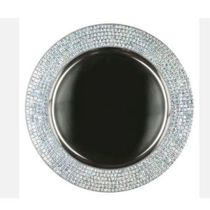 Assiette de présentation en métal décorative argenterie Assiette de fixation de table classique pour table de mariage Assiette de fond décorative - Product Image 6