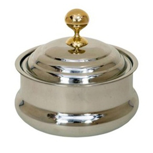 Chất lượng cao sáng tạo kim loại rèn bạc màu nhà hàng thép không gỉ lẩu đồ nấu nướng với kim loại xử lý - Product Image 5