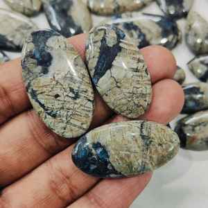 Awesome Que Sera Gemstone Cabochon Lot Oval Pear Shape <b>10</b> Pieces Approx. 20X25 To 30X20MM Que Sera Stone For Jewelry Making - Product Image 4