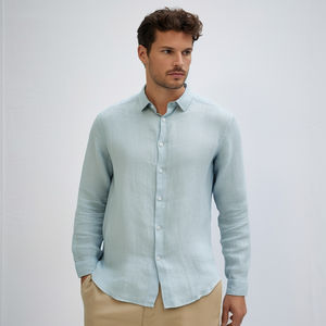 เสื้อเชิ้ตผ้าฝ้ายขายส่ง มีกระเป๋า สไตล์ลำลอง ติดกระดุม แขนยาว ผ้าซาติน ระบายอากาศได้ดี สำหรับผู้ชาย - Product Image 2