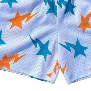 High Quality Summer Printed Beach Shorts Custom Logo Elastic Waist Workout Shorts Basketball Double <b>Layers</b> Beach Shorts - Product Image 6