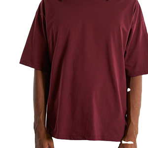 T-shirt streetwear ample pour homme personnalisé, poids lourd, 100% coton, manches oversize, col montant, style urbain, t-shirt ample pour homme - Product Image 5