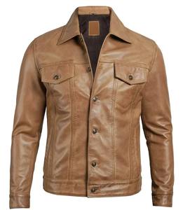 Chaqueta de Cuero Personalizada para Hombre, Estilo Urbano, Corte Casual, Ropa de Cuero Genuino, Proveedor Mayorista - Product Image 1