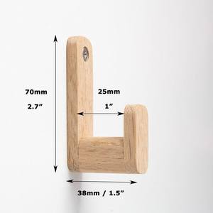 Ganchos de pared de madera Natural Crafts para decoración del hogar y organización de la entrada. Ganchos de pared de madera con grabado personalizado para hogares modernos. - Product Image 6