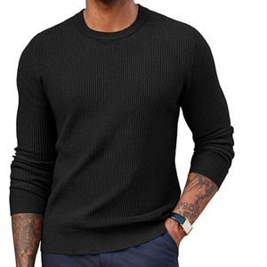 Pull tricoté unisexe en coton OEM logo personnalisé pull-over tricots mode en vrac fournisseur de gros - Product Image 5