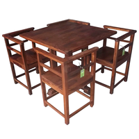 Indien en bois de sheesham bois vogue compact coin table et chaise ensembles