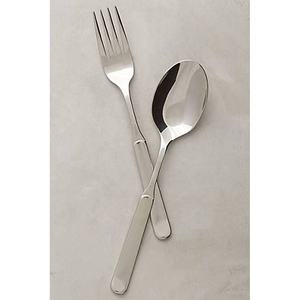 Juego de Cubiertos de Acero Inoxidable Plateado con Diseño de Mango Rectangular Hecho a Mano, Elegante Juego de Cubiertos para el Hogar - Product Image 3