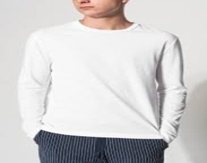 เสื้อยืดแขนยาวคอกลมทรงสลิมฟิตสำหรับผู้ชาย ผ้าด็อบบี้ 180 กรัม เป็นมิตรกับสิ่งแวดล้อม แห้งเร็ว พิมพ์ลายดิจิทัล โลโก้ด้านหน้า ดีไซน์เรียบง่าย - Product Image 3