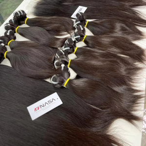 Trending Machine Weft 100g Cabello humano vietnamita virgen Colores oscuros Toda la longitud Extensiones de cabello al por mayor Recto - Product Image 1