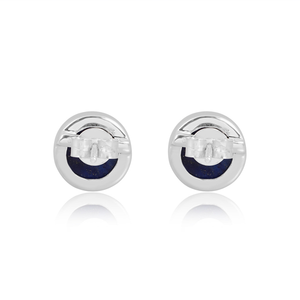 Pendiente de tuerca de piedras preciosas de lapislázuli Natural de Plata de Ley 925, joyería personalizada para mujer, regalo para ella - Product Image 3