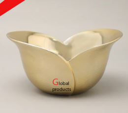 Tazón para servir comida de diseñador dorado y blanco de diseño atractivo para restaurante y bar de hotel - Product Image 4