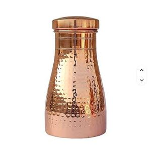 Pot imprimé Meena en cuivre pur antidérapant de haute qualité avec couvercle Couvercle Style conteneur de condiments - Product Image 3